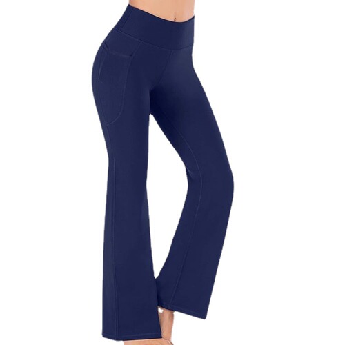 Women's High-Waisted Wide-Leg Pants for Fashionable Yoga, Can Be Worn Outside, Model XY452, Tight Fit
