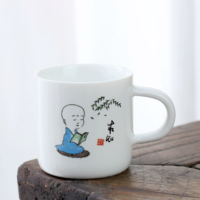 1VPK белая porcelain чашка чая керамическая для мастера чая, подождав, чтобы использовать резинку против ожогов, 6 установленных бокалов