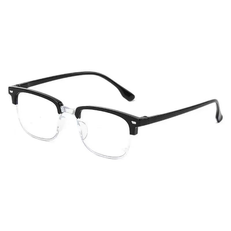 Nueva moda ceja retro medio marco anti-luz azul gafas de presbyopia de alta definición gafas de presbyopia zoom inteligente