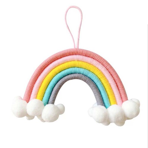 ins decoration Nordic style cloud rainbow home decoration children's room decoration pendant woven hanging wall hanging pendant