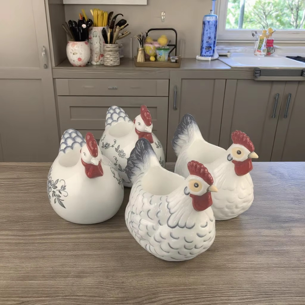 Adornos transfronterizos de frascos de cera de gallina de Pascua, adornos de jardín para el hogar, adornos creativos y característicos, adornos artísticos de gallina