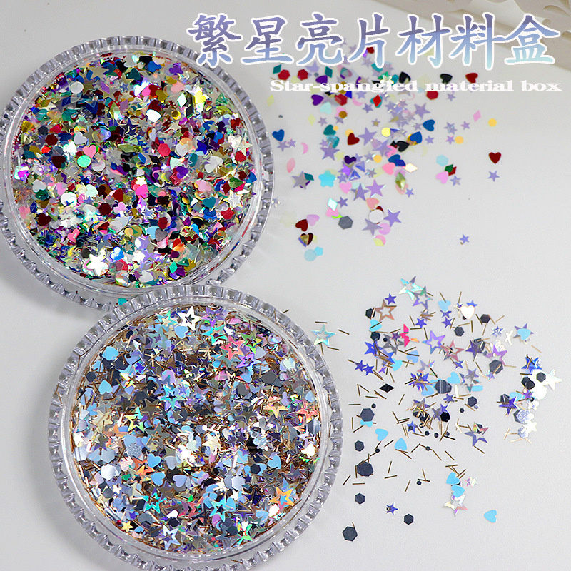 スパンネイルアクセサリー混金星愛月ひし形フラッシュピンク小スパンネイルアクセサリー甲材料用品|undefined