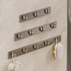 Space aluminum bathroom clothes hook wall bathroom sticky hook kitchen gun ash hook towel rack clothes hanger door back hook