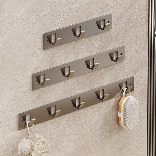 Space aluminum bathroom clothes hook wall bathroom sticky hook kitchen gun ash hook towel rack clothes hanger door back hook