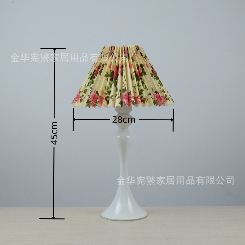 Red transfronteriza moderna simple tela shell decoración de hogar lámpara de escritorio de cama estudio lámpara de dormitorio hotel