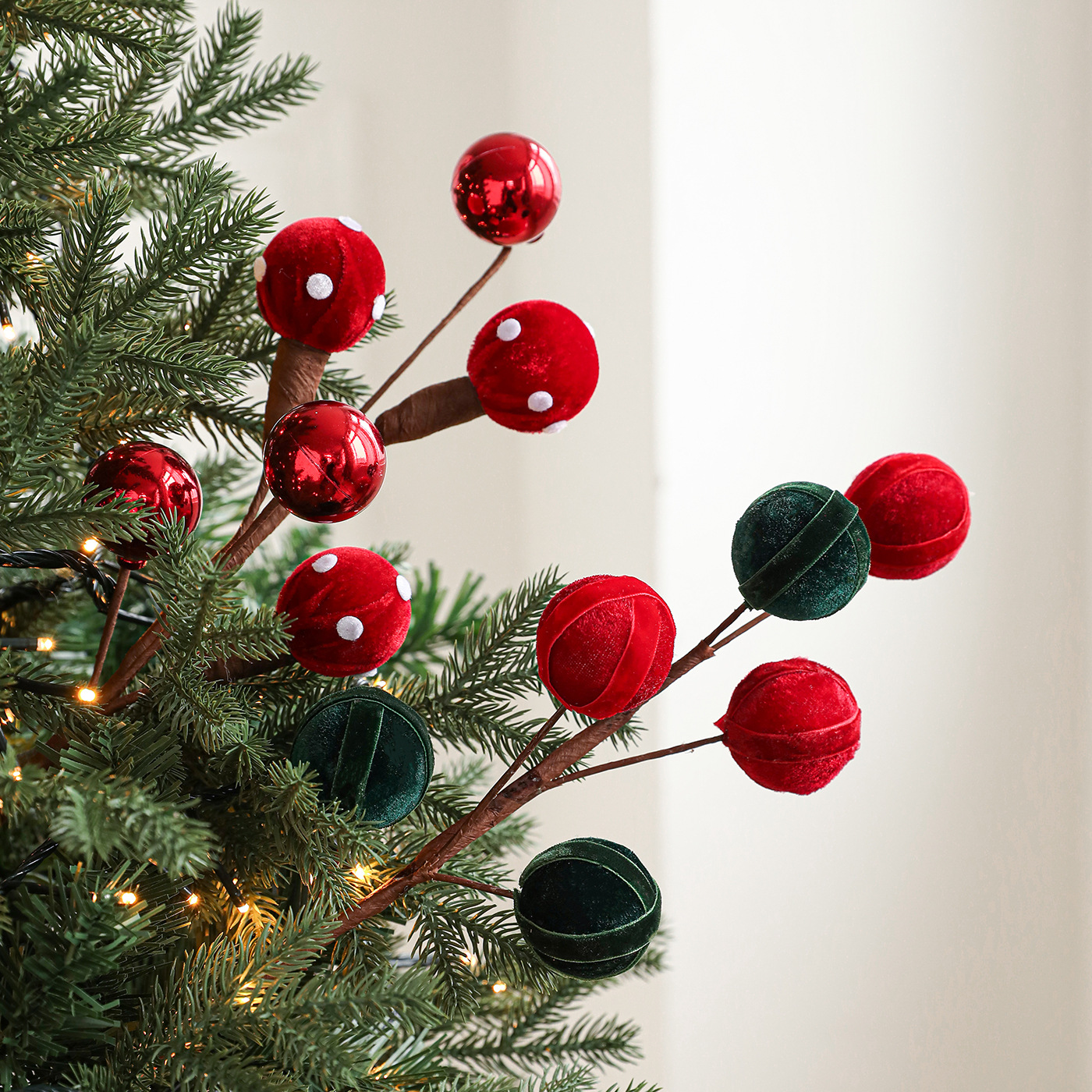 Nueva bola de espuma caramelo peluche Lollipop ornamentación adornos de árbol de Navidad guirlanda arreglos de flores decorados festivos