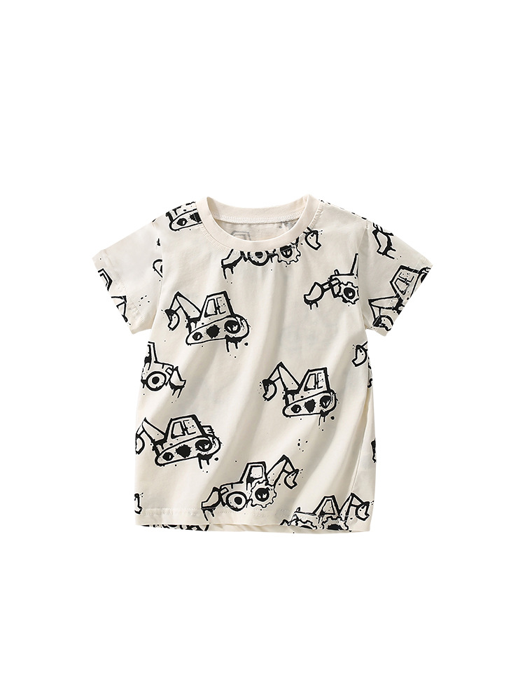 Trajes infantiles transfronterizos malwee camisetas para niños verano nuevo estilo europeo y americano de manga corta ropa de cuello redondo para niños