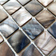 pearl烟灰蓝贝壳马赛克卫生间厨房餐厅电视卧室阳台背景墙贴装饰