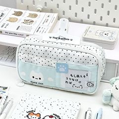 可爱波点小猫笔袋高颜值ins风小众不撞款学生女生文具盒2025新款