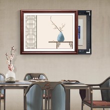 新中式电表箱装饰画2025新款中古风电闸遮挡盒壁画餐厅配电箱挂画
