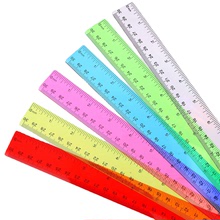 彩色塑料尺子 30CM 學習工具 辦公尺子可愛簡約直尺支持批發