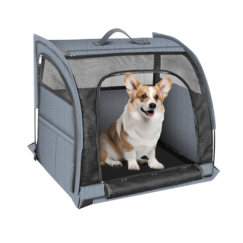 オールシーズン対応の国境を越えた車用犬小屋、中小型犬用防水安全シート、ペット用取り外し可能な猫小屋と犬ケージ|undefined