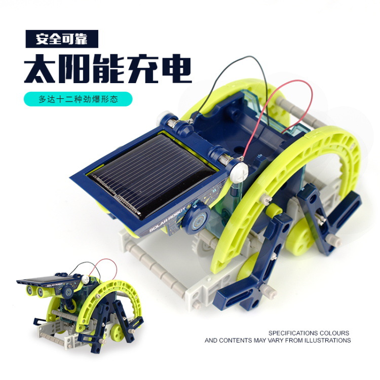 Los robots solares de bricolaje de educación temprana más vendidos en Europa y América, varias formas, rompecabezas de ensamblaje STEM, juguetes divertidos hechos a mano