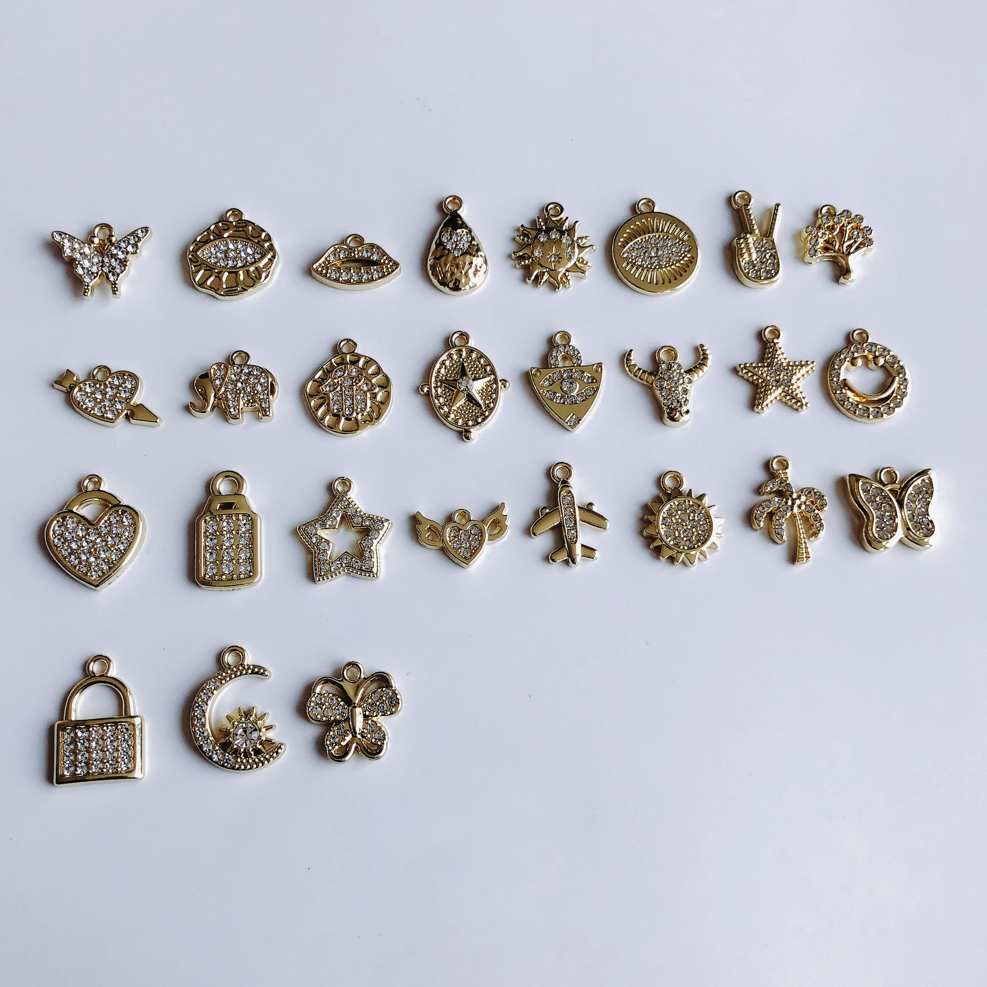 16g Weight Pendant Jewelry Making Type 14 * 12mm Jewelry Making Size Zircon Inlay Material DIY Jewelry Accessories Classification 10 PCS/Package Quantity Alloy Material Butterfly, Lock, Airplane Pattern All Seasons Season Inlay Design IG Style Style 10 PCS/Package 14 * 12mm Alloy Zircon Butterfly Lock Airplane Pendant 4