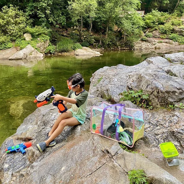 Korean INS Travel Large Capacity Shoulder Bag Mesh Bag Colorful Holiday Beach Jelly Bag Waterproof Swimming Transparent