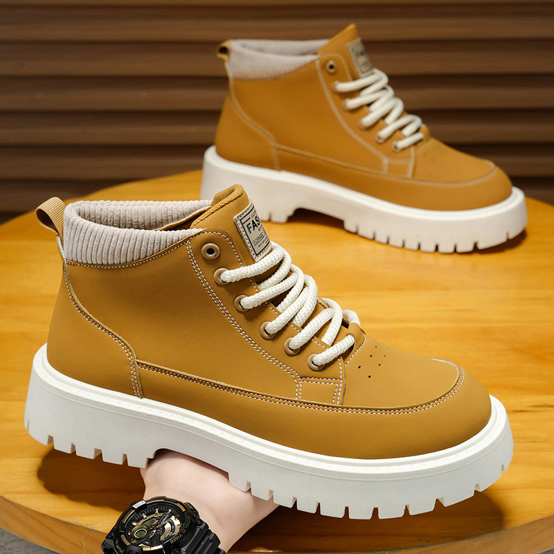 Martin botas para hombres 2025 nuevo otoño zapatos de altura hombres botas de trabajo casuales botas de tendencia botas de moda con suela gruesa image 5