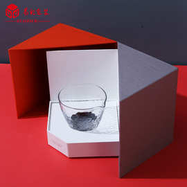 茶杯玻璃杯双开门礼盒商务礼品包装盒工艺摆件手表钻戒彩盒批发
