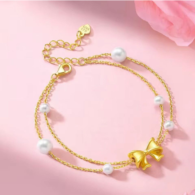 금십자활진주팔찌 (약 0.3g)