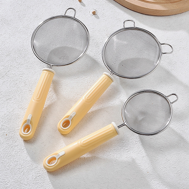 304不锈钢漏勺过滤网婴儿辅食烘焙工具套装鸡蛋液米油过滤网筛