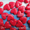 Red beads heart-shaped heart shaped, acrylic bracelet, accessory, 17mm, 12mm