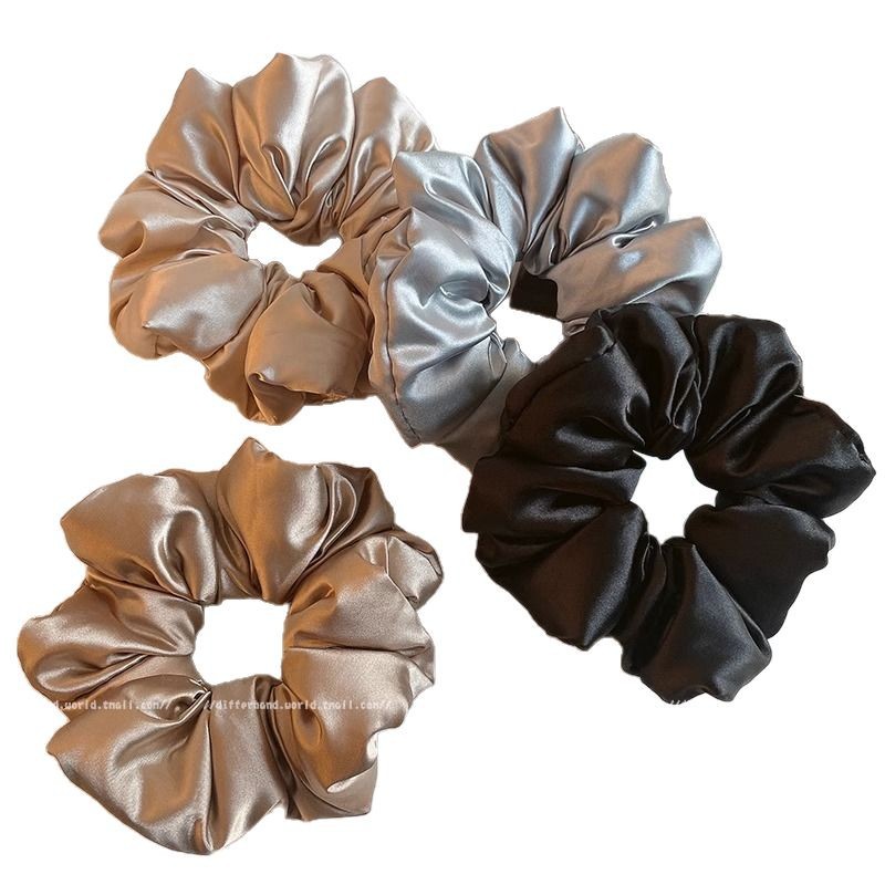 almohada de satén para dormir anillo de cabello de alto nivel coreano relleno de algodón cuerda de cabello bola de cabello