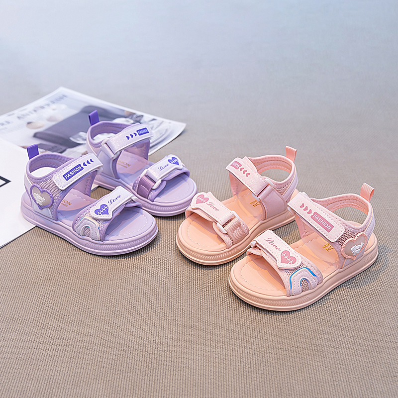 Zapatos deportivos casuales para niños 2026 verano nuevo estilo de sandalias deportivas de moda para niños grandes niñas sandalias de suela suave image 3