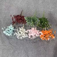 仿真16叉尤加利金钱叶把束  仿真花配材叶子 工程景观装饰婚庆花