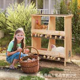 跨境木质鸡窝双层家用母鸡孵蛋箱冬季保暖窝家禽下蛋箱鸡巢产蛋箱