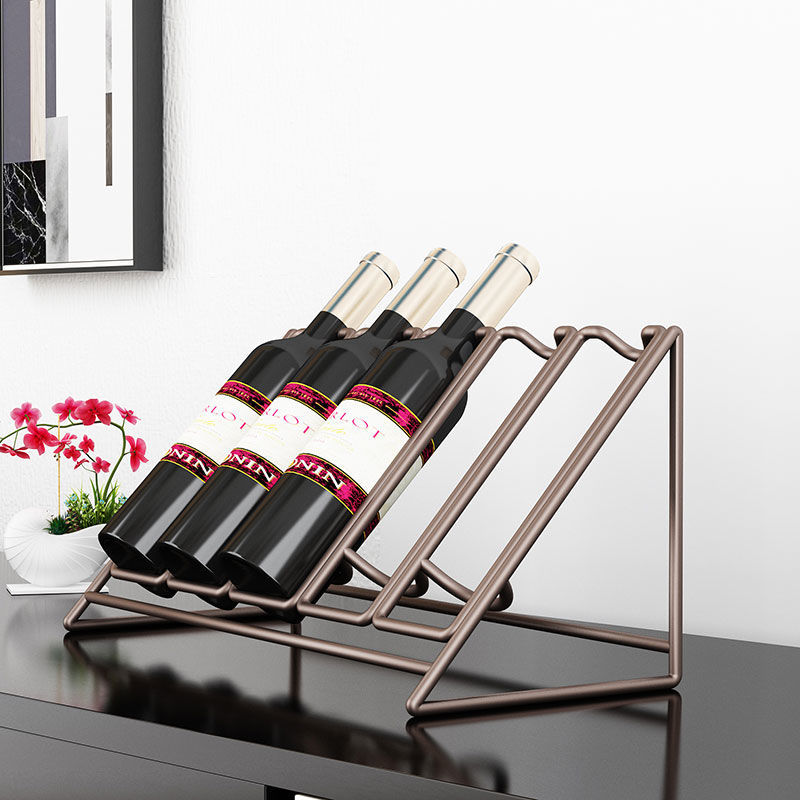 Modern Light Luxury Home Oblique Wine Rack Ornaments Wine Rack Display Rack Living Room Bracket Wine Storage Wine Cabinet
