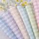 Spot spring and summer stretch bubble yarn-dyed plaid thin medium children's clothing women's dress pants plaid fabric