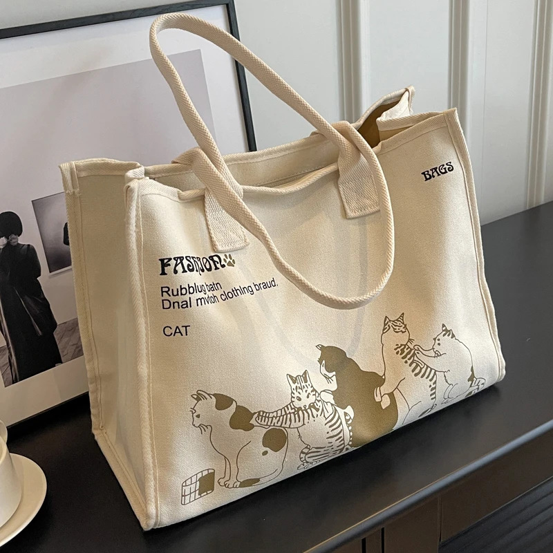 Canvas Bag for Class, Large Bag for Women, 2026 New Model, Trendy This Year, Large Capacity, Work Commute Tote Bag, Shoulder Bag