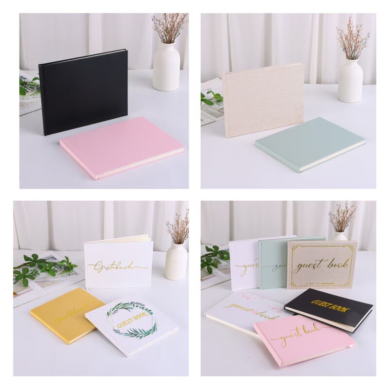 Gold-Stamped English and German Guest Notebook, Wedding Blessing Message Book, Creative Trendy Wedding Party Notebook Gold-Stamped English and German Guest Notebook, Wedding Blessing Message Book, Creative Trendy Wedding Party Notebook