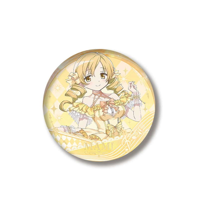 AR значок Madoka Magica 75 мм, PET двойной блеск, тиснение бронзой на жести, коллекционный пин