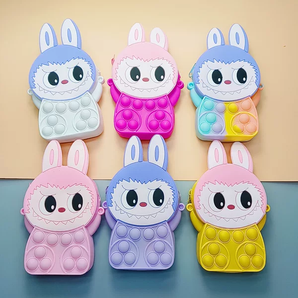 Supply Cute Rab Cloth Bear Bunny Children's Shoulder Crosbody Silicone Bag Rab Cloth Silicone Bag Children's Bag