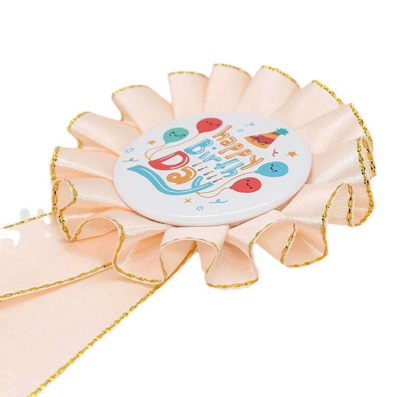 Fabricantes al por mayor cinta insignia festival creativo jardín de infantes flores pectoral insignia de estaño fiesta al por mayor