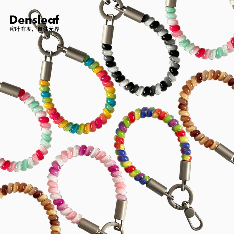 Colorful TPU phone cord mobile phone lanyard keychain fashion accessory bag decoration anti-loss strap cute little pendant Colorful TPU phone cord mobile phone lanyard keychain fashion accessory bag decoration anti-loss strap cute little pendant