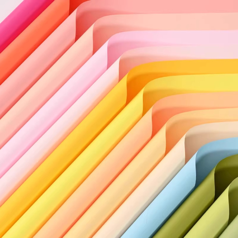 卓兰新潮多巴胺彩色纸鲜花包装纸手工diy花束防水包花纸花店资材