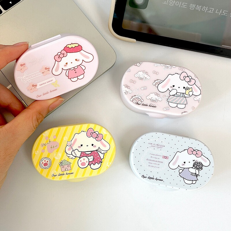 Mend Dew Fish-Shaped Cute Contact Lens Case with Mirror, Simple Beauty Lens Case Companion Care Box B130
