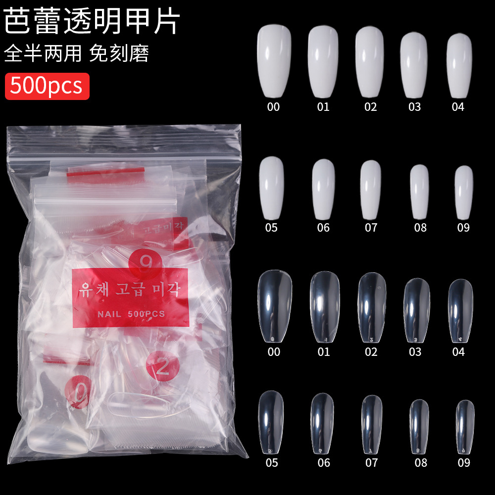 transparent fake nails