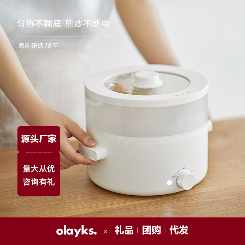 olayks olayks original design electric cooker household dormitory student multi-functional integrated small electric cooker electric wok olayks olayks original design electric cooker household dormitory student multi-functional integrated small electric cooker electric wok