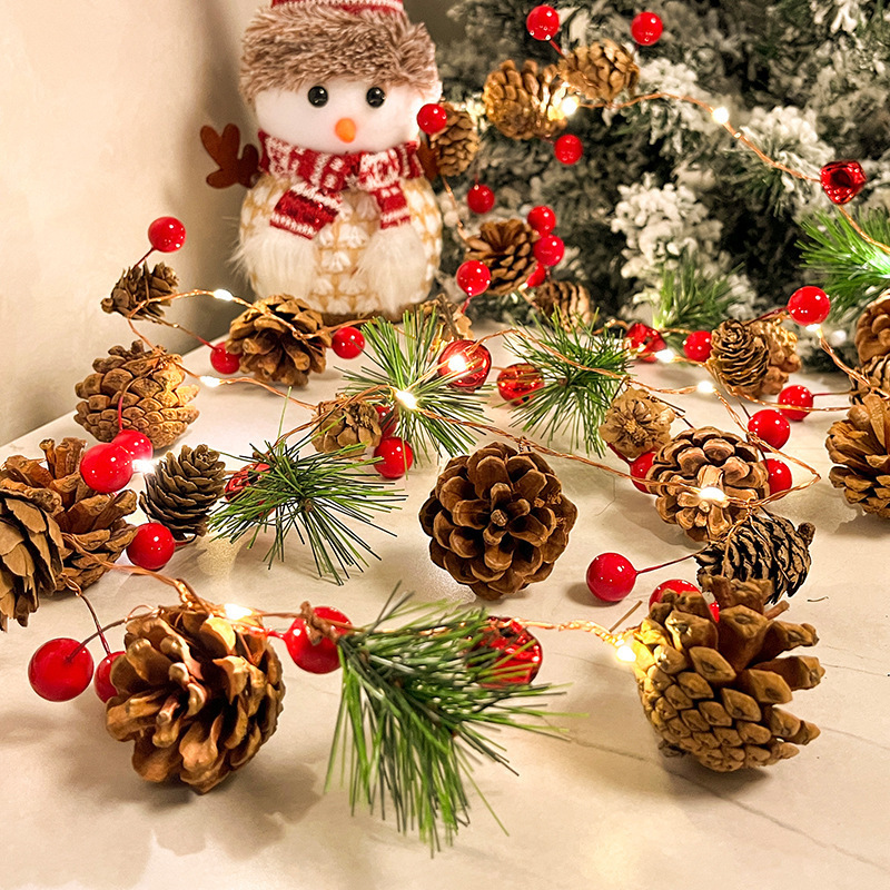 Navidad iluminación de pino iluminación de color encadenado escenario diseño creativo pequeño colgante decoración de navidad lámpara