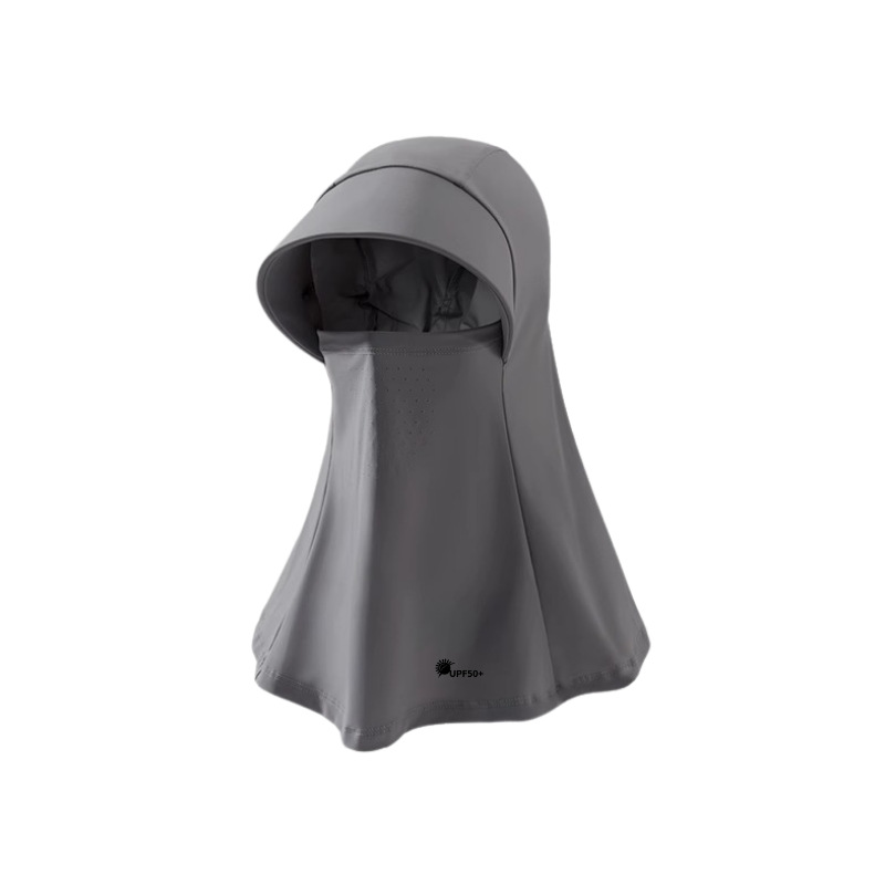 Toda la cara sombrero solar para niños sombrero solar de verano anti-UV máscara de cuello para montar al aire libre sombrero de sol sensación fría