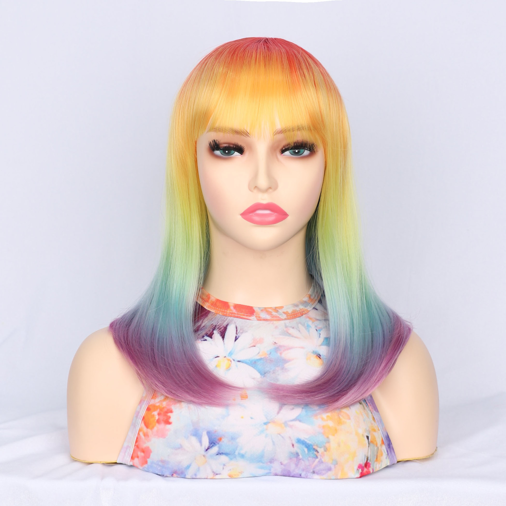 Parrucca sintetica cos Anime Fascia colorata_voghion.com