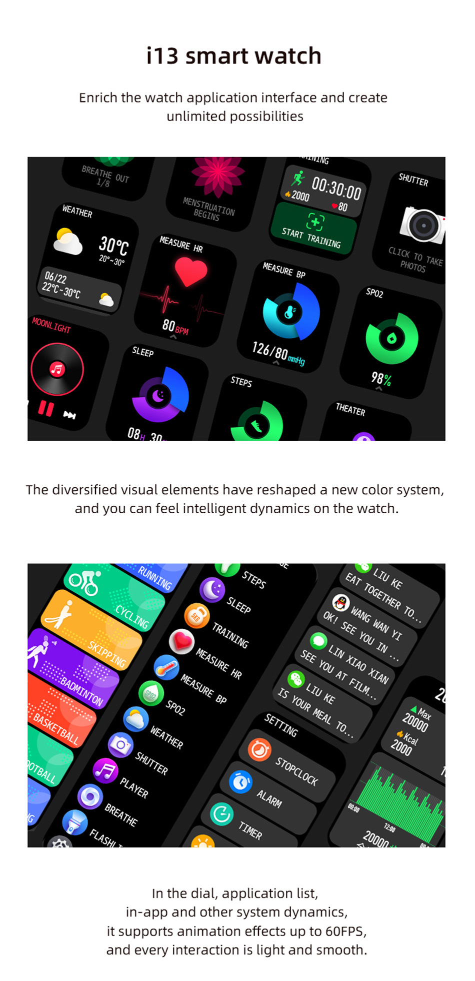 Unisex Smartwatch Mit Herzfrequenz- Und Schlafmonitor_voghion.com