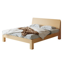新款松木实木床1米5双人床经济型1米8租房单人床出租屋用简易床架