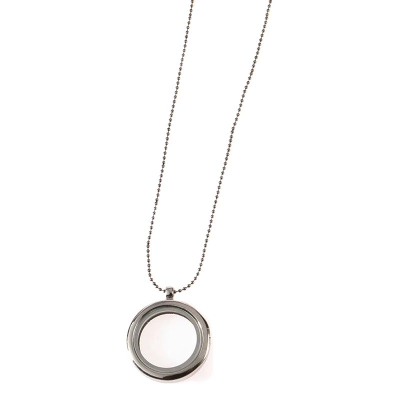 Европейская и американская креативная открывающаяся круглая фоторамка кулон ожерелье Глянцевая магнитная пряжка круглое ожерелье из бусин шерстяная цепочка мужские и женские аксессуары