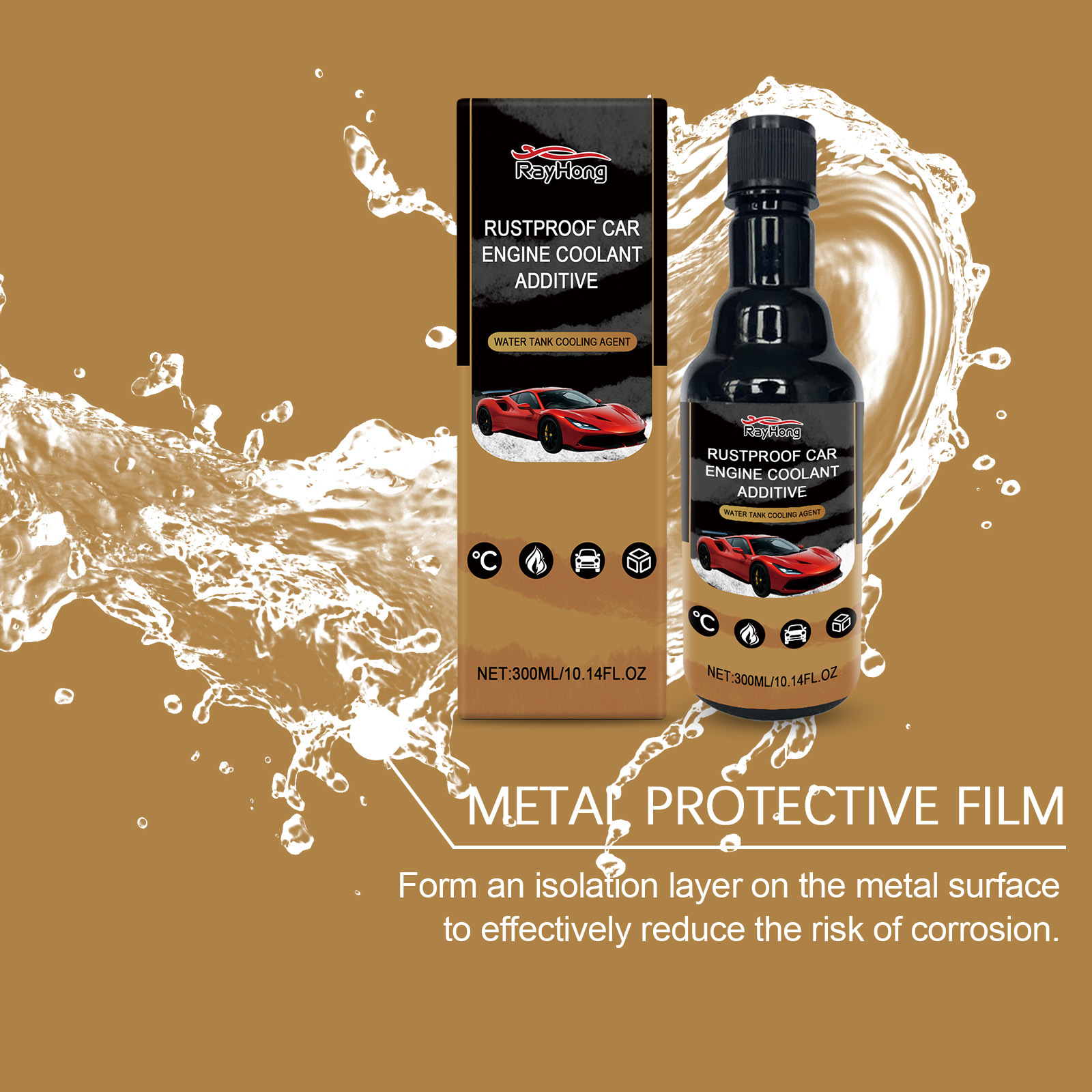 Rayhong Car Cooling System Protective Agent Engine Water Tank Anti-Corrosion and Anti-Scaling Additive Car Protection