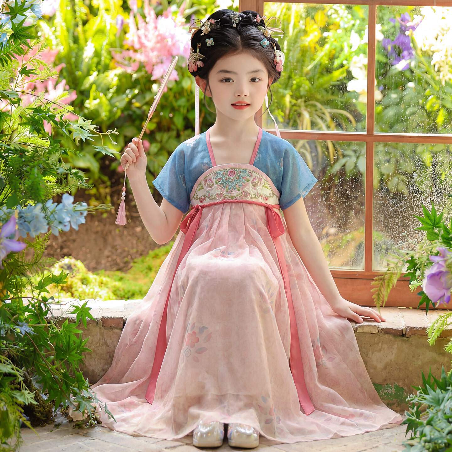 Hanfu Dress for Girls, Summer Thin Style 2026 New Model, High-end Fairy-like Chinese Style Princess Dress for Little Girls, Ancient Costume