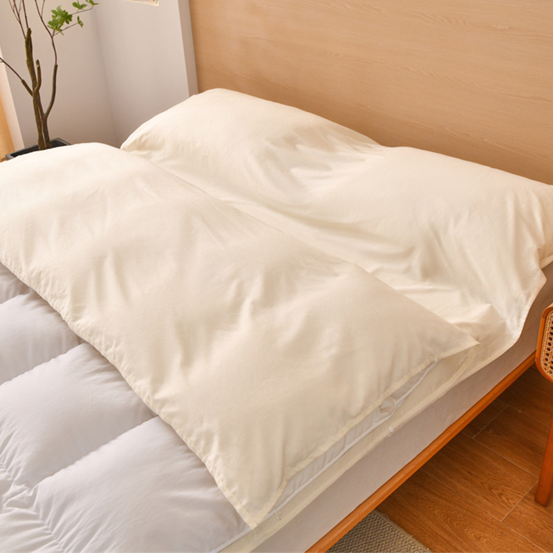 Saco de dormir sucio de hotel de algodón puro, sábana de viaje, funda de edredón, juego portátil de cuatro piezas para viajes de negocios