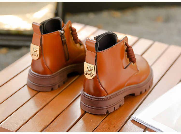 Maillard – bottes Martin en cuir pour enfants, bottes simples pour garçons et filles, mode britannique, belles, antidérapantes, automne 2023_voghion.com